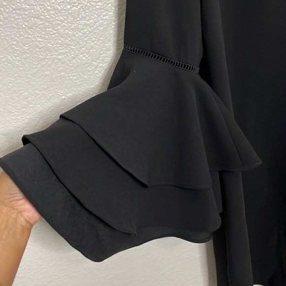 CHELSEA28 Dress With Bell Sleeves | Black | Size 6 - Picture 4 of 9